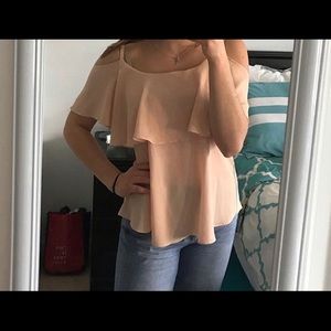 Cold Shoulder Peach Top